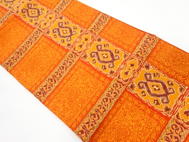 抽象模様織り出し名古屋帯